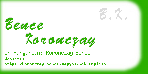 bence koronczay business card